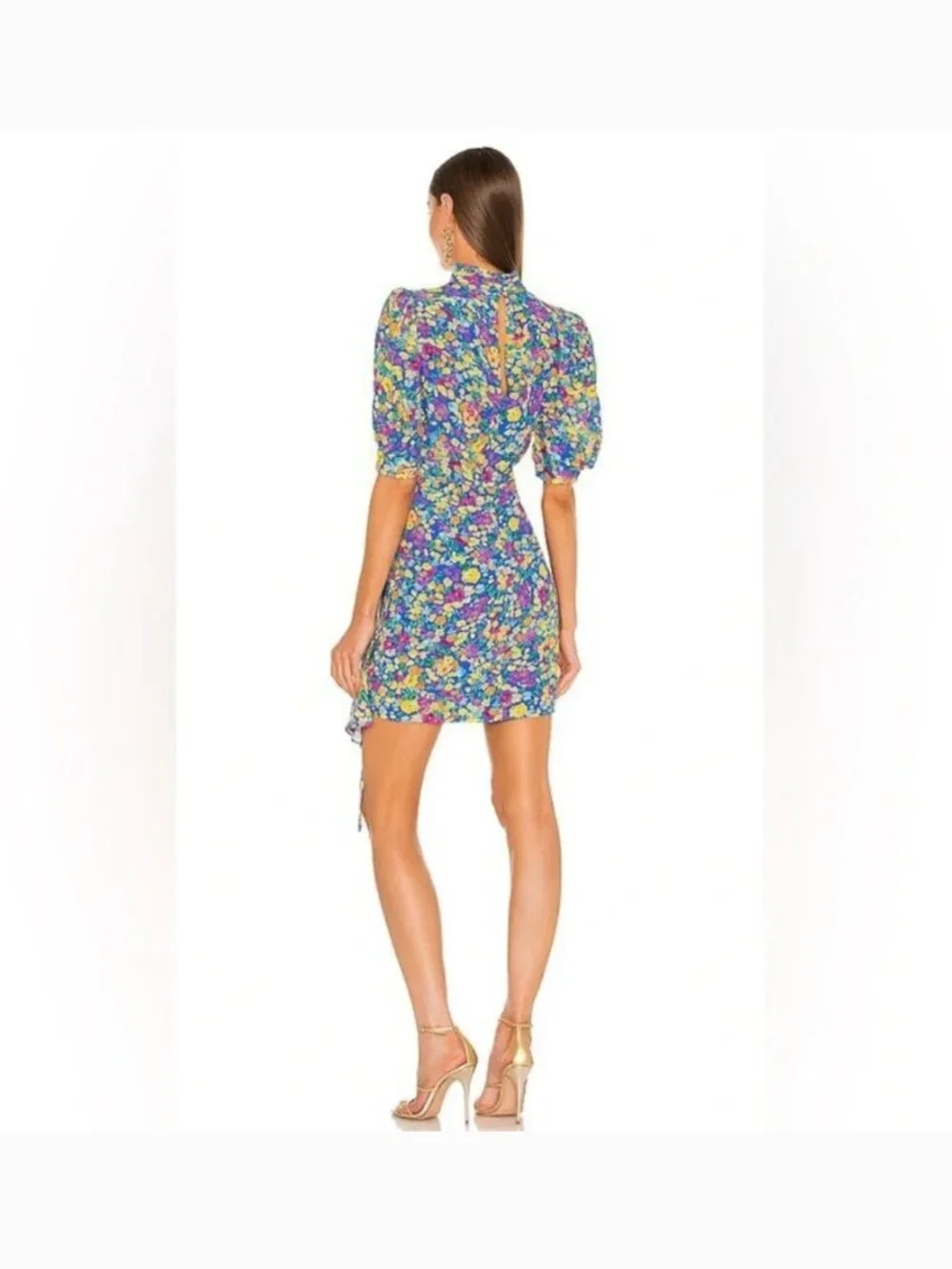 Saylor Vivienne Saylor x REVOLVE Ruched Puff Sleeve Mini Dress L - Picture 8 of 11
